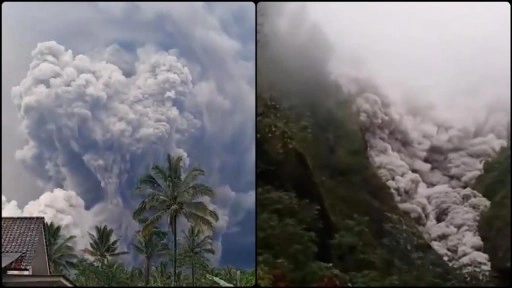 Endonezya'da Semeru Yanardağı'ndaki patlama nedeniyle alarm seviyesi en yüksek düzeye çıka