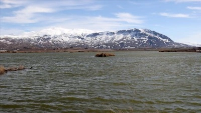 Eriyen kar suları kuruma tehlikesiyle karşı karşıya olan Ulaş G&ouml;l&uuml;'ne "can suyu" oldu