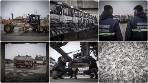 Erzurum'da karla mücadele edecek belediye ekipleri kışa hazır