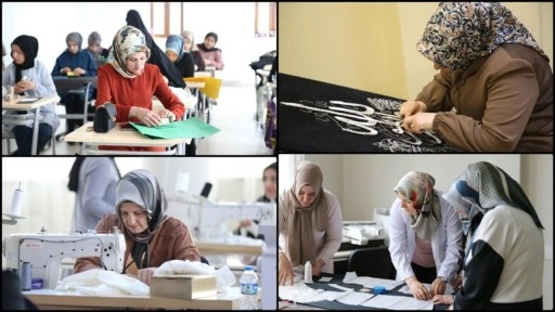 Erzurum'da yaklaşık 107 bin kadın, dikişten filografiye katıldığı kurslarla sosyal hayata katıldı