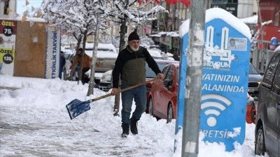Erzurum, Tunceli, Kars, Ağrı ve Ardahan yeniden karla kaplandı