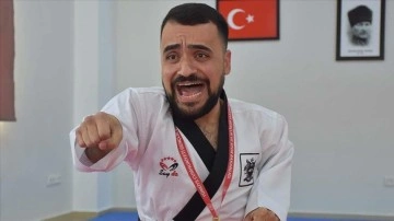 Eskişehirli cam kemik hastası Burak Sakçı tekvandoda engellilere örnek oluyor