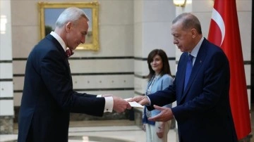 Estonya'nın Ankara Büyükelçisi Reinart, Cumhurbaşkanı Erdoğan'a güven mektubu sundu