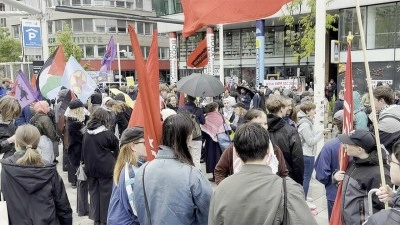 Eurovision'un d&uuml;zenlendiği Viyana'da İsrail'in yarışmaya katılımı protesto edildi