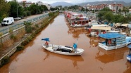 Fethiye'de yağış sonrası denizin rengi değişti