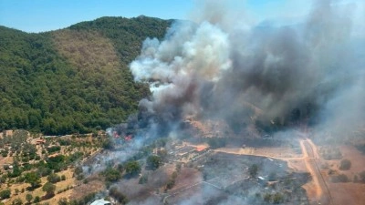 Fethiye ve Antalya'da &ccedil;ıkan orman yangınlarına havadan ve karadan m&uuml;dahale ediliyor
