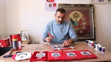 Filografi sanatıyla yaptığı ürünlerin gelirinin yarısını şehit ailelerine bağışlıyor
