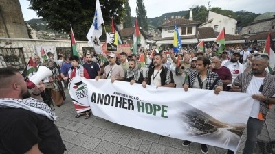 Fransa'dan yola &ccedil;ıkan Filistin Konvoyu Bosna Hersek'e ulaştı