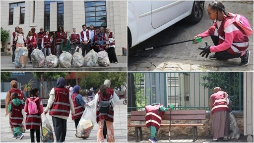 Fransa'nın 19 şehrinde çevreye duyarlı Müslümanlar çöp toplayarak temizliğe dikkat çekti