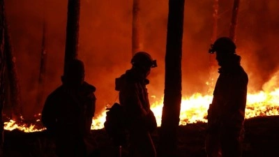 Fransa'nın Aude vilayetinde yangın &ccedil;ıktı