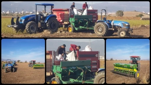 Gaziantep'teki İslahiye Ovası'nda buğday ekimine başlandı