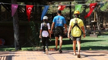 Gaziantep'te aileler macera parkıyla stresten uzaklaşıyor