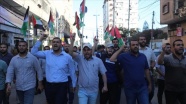 Gazze&#039;de aşırı sağcı Yahudilerin Doğu Kudüs&#039;teki &#039;Bayrak Yürüyüşü&#039; protesto edildi