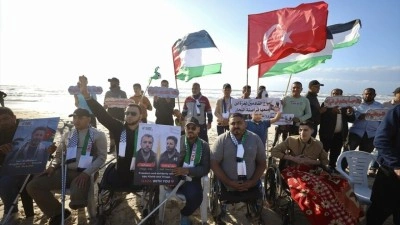 Gazze'de K&uuml;resel Sumud Filosu ile dayanışma g&ouml;sterisinde T&uuml;rk halkına teşekk&uuml;r