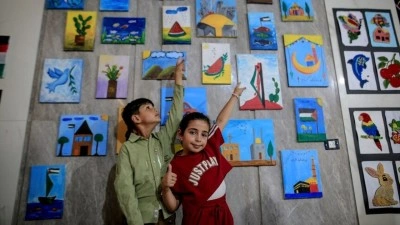 "Gazze Renklerle Konuşuyor"; Filistinli &ccedil;ocuklar umut ve barış &ouml;zlemini tuvale d&ouml;kt&uuml;