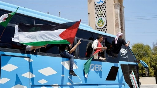 Gazze'ye ilerleyen Mağrib Direniş Konvoyu'nun Libya'nın doğusuna geçişine izin verilm