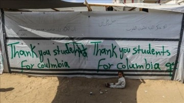 Gazze'deki sağlık çalışanlarından ABD ve Avrupa'daki öğrencilere teşekkür gösterisi