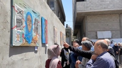 Gazzeli ressamlar, İsrail soykırımının a&ccedil;tığı yaraları renklerin diliyle anlatmaya &ccedil;alıştı
