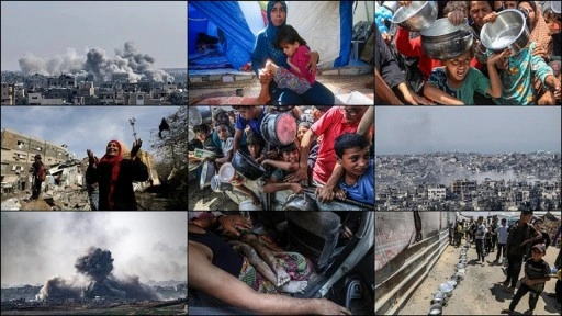 Gazzeliler ya bombaların hedefi oluyor ya da açlığın ve ölümün pençesine düşüyor