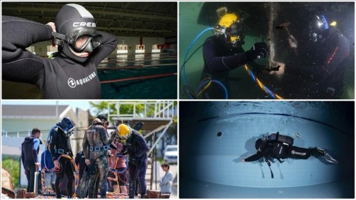 Geleceğin sanayi dalgıçları Çanakkale Boğazı'ndaki eğitimle mesleğe hazırlanıyor