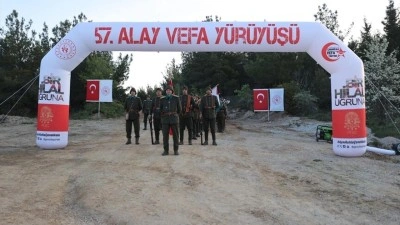 Gelibolu Yarımadası'nda 57. Alay Vefa Y&uuml;r&uuml;y&uuml;ş&uuml; yapıldı