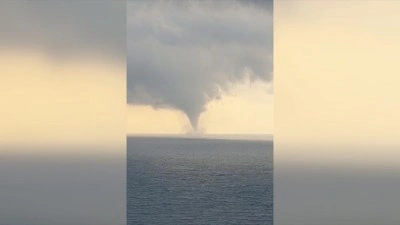 Giresun'da denizde hortum oluştu