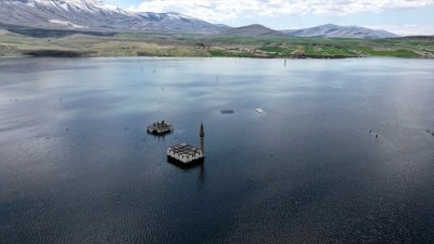 G&uuml;m&uuml;ş&ouml;ren Barajı'nda eski yerleşim yerleri yeniden sular altında kaldı