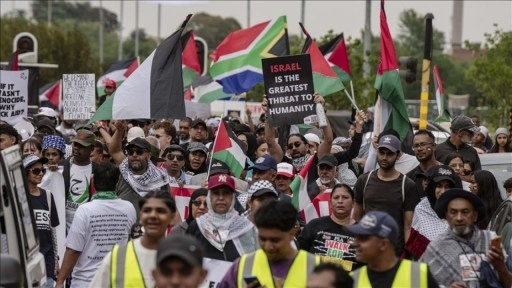 Güney Afrika'da İsrail'in Küresel Sumud Filosu'na saldırısı protesto edildi