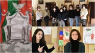 Güzel sanatlar öğrencilerinin fırçalarından &#039;Türkiye-Azerbaycan kardeşliği ve Karabağ Zaferi