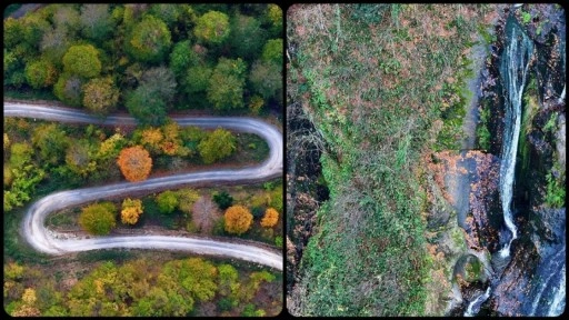 Güzeldere Şelalesi Tabiat Parkı'nda sonbahar renkleri