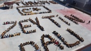 Hatay'da 700 öğrenci 'Zeytin Dalı' koreografisi oluşturdu