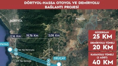Hatay'daki D&ouml;rtyol-Hassa Demir Yolu ve Otoyolu Projesi ile Amik Ovası'na ulaşım kolaylaşacak