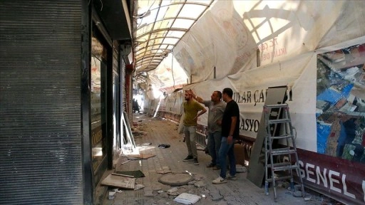 Hatay'daki tarihi Uzun Çarşı'da restorasyon çalışmaları sürüyor