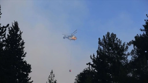 Hatay Dörtyol'da dün çıkan orman yangınına müdahale sürüyor