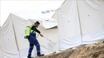 Hatay'daki çadır ve konteyner kentlerde hijyen çalışmaları titizlikle yürütülüyor