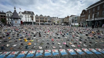 Hollanda'da, İsrail saldırılarında &ouml;len Filistinli &ccedil;ocuklar ve gazeteciler anıldı