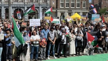 Hollanda'da "Nekbe" ve Gazze'deki saldırılar protesto edildi