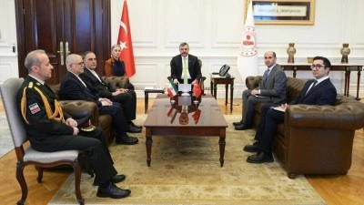 İ&ccedil;işleri Bakanı &Ccedil;ift&ccedil;i, İran'ın Ankara B&uuml;y&uuml;kel&ccedil;isi Habibullahzade'yi kabul etti