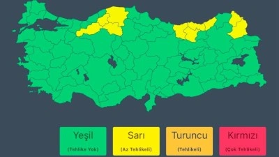 İ&ccedil;işleri Bakanlığından 10 il i&ccedil;in "sarı" kodlu meteorolojik uyarı