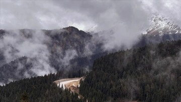 Ilgaz Dağı Kayak Merkezi'nde sis etkili oldu