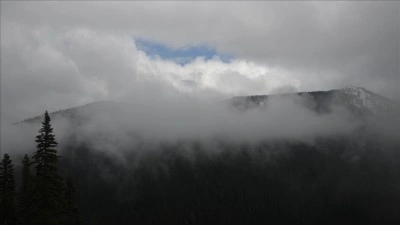 Ilgaz Dağı'nda sis havadan g&ouml;r&uuml;nt&uuml;lendi