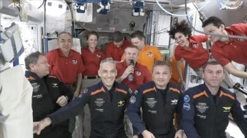 İlk Türk astronot Gezeravcı'nın da yer aldığı Ax-3 ekibi Uluslararası Uzay İstasyonu'nda