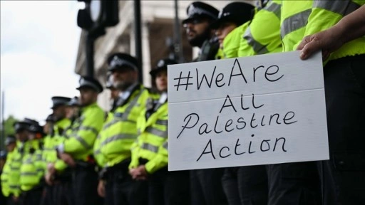 İngiltere'de hükümetin yasaklamaya hazırlandığı Palestine Action'a destek eylemi düzenlend