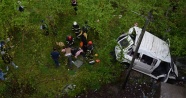 İnşaat işçilerini taşıyan minibüs fındık bahçesine uçtu: 7 yaralı
