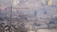 Irak&#039;ta Ezidi göçmenlerin kaldığı kampta yangın çıktı
