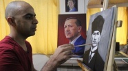 Iraklı ressamdan Atatürk ve Erdoğan portreli teşekkür