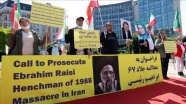 İran&#039;ın yeni Cumhurbaşkanı Reisi Brüksel&#039;de protesto edildi