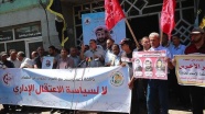 İsrail hapishanelerinde açlık grevi yapan Filistinlilere destek gösterisi