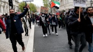 İsrail&#039;in Filistinlilere yönelik saldırıları Londra&#039;da protesto edildi