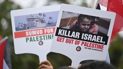 İsrail'in K&uuml;resel Sumud Filosu'na saldırısı Başkent'te protesto edildi